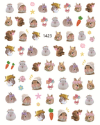 Schattige nagelstickers met konijntje – 165 konijntjes