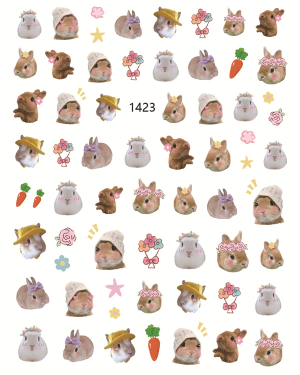 Cute Nail Stickers whit Bunny – 165 bunnies