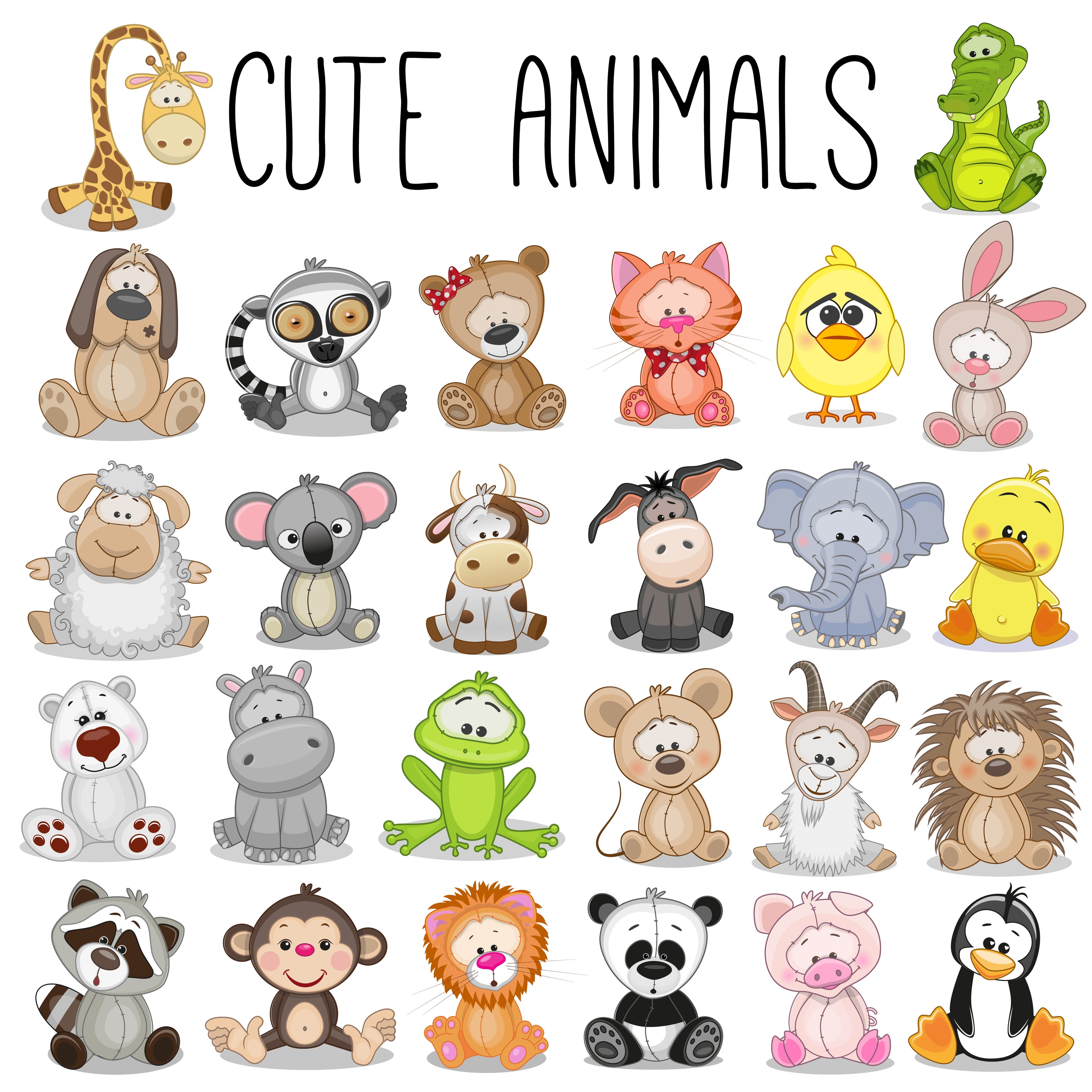 Happy Animal Stickers – 100 pcs