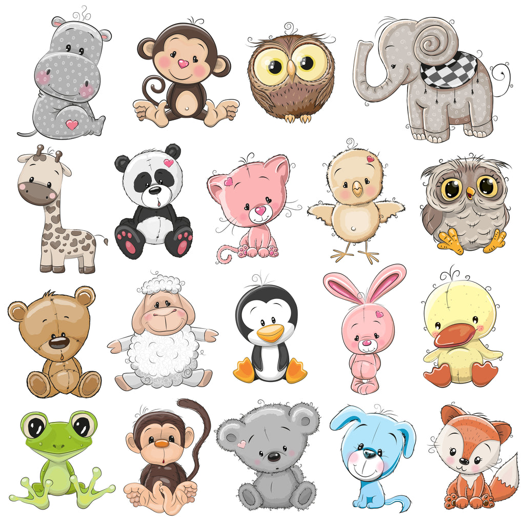 Happy Animal Stickers – 100 pcs