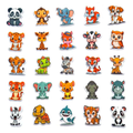 Schattige pootvrienden stickers met glitter – 100 stuks