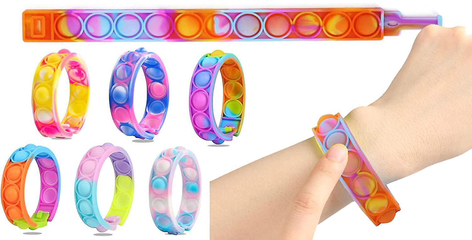Silicone Push‑Pull Bracelets – 25 pcs