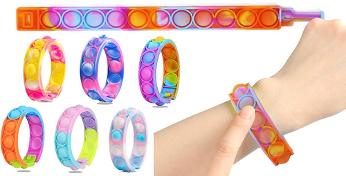 Silicone Push‑Pull Bracelets – 25 pcs