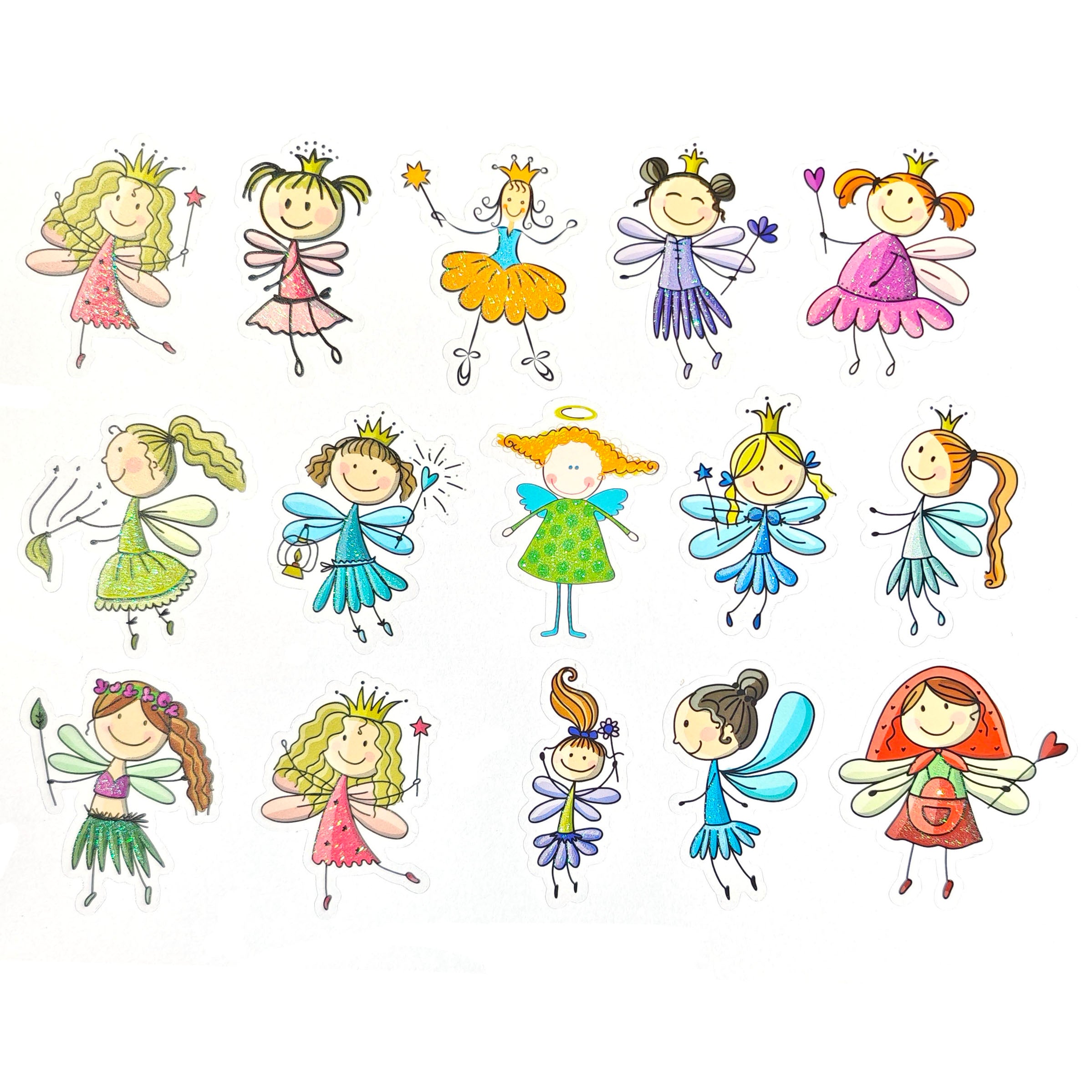 Angel Stickers with Glitter – 80 pcs