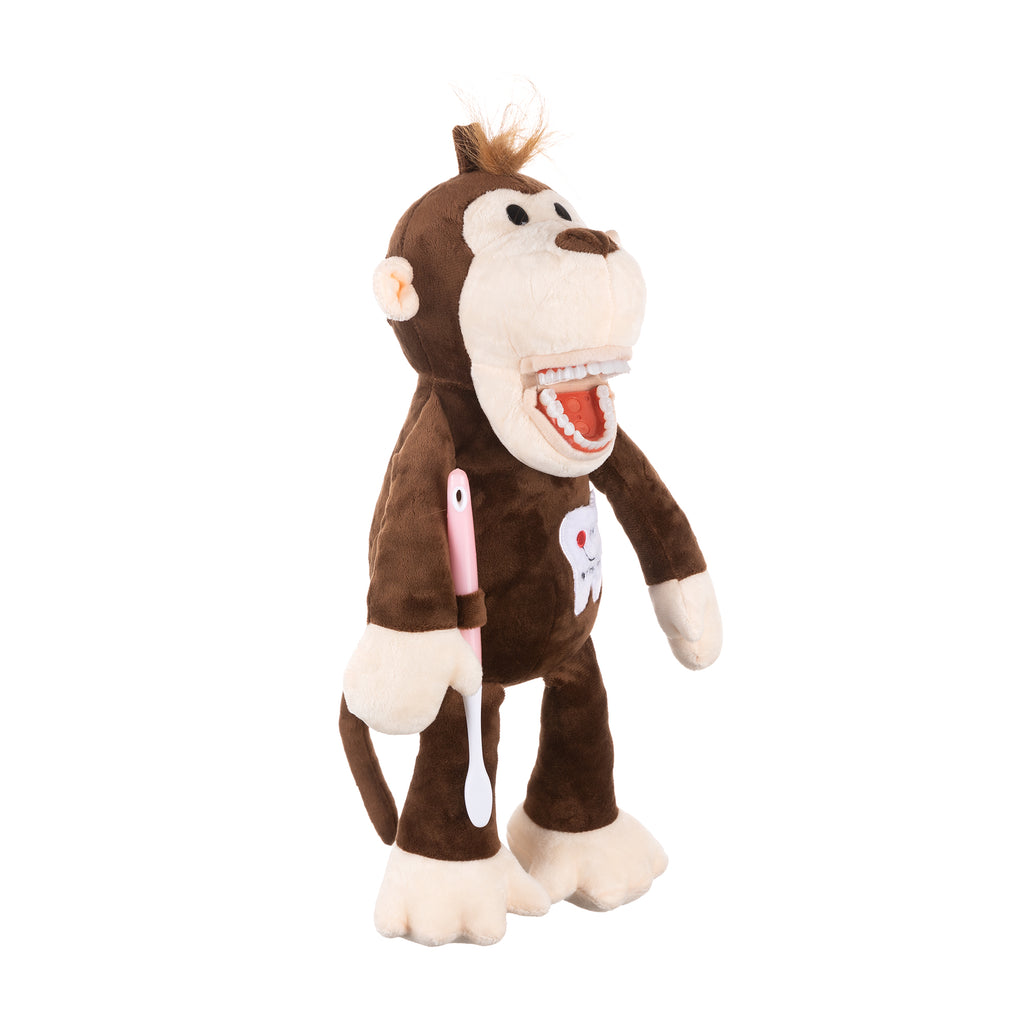 Display doll Monkey with toothbrush