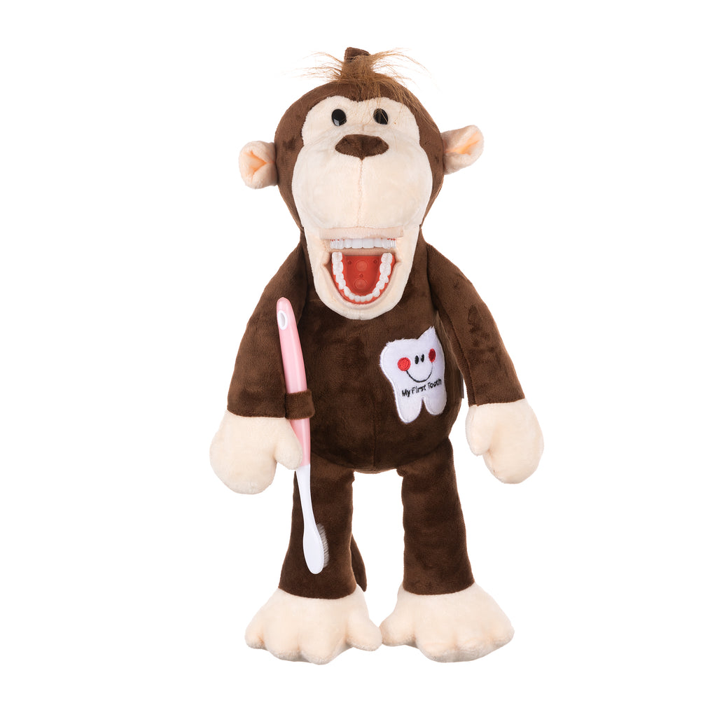 Display doll Monkey with toothbrush