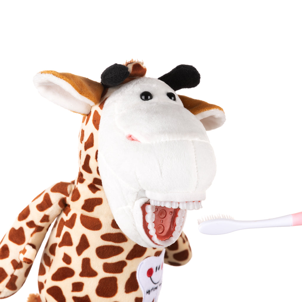 Display doll Giraffe with toothbrush