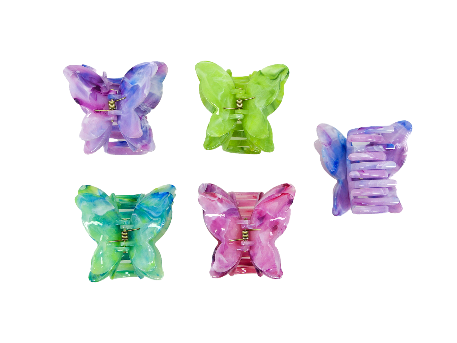 Large Butterfly Hair Clips – 12 pcs