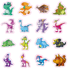 Happy Dino Tattoos 100st