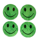Grote reflecterende stickers groene smiley – 12 stuks