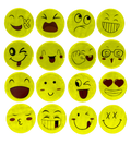 Grote reflecterende stickers diverse smileys – 20 stuks 5 cm