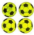 Grote reflecterende stickers gele voetballen – 16 stuks