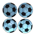 Grote reflecterende stickers blauwe voetballen – 16 stuks