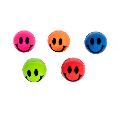 Hoppebolde med smiley – 40 stk.