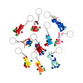 Sleutelhangers met schattige houten dieren – 24 stuks
