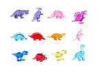 Regnbue dinos - 50 stk