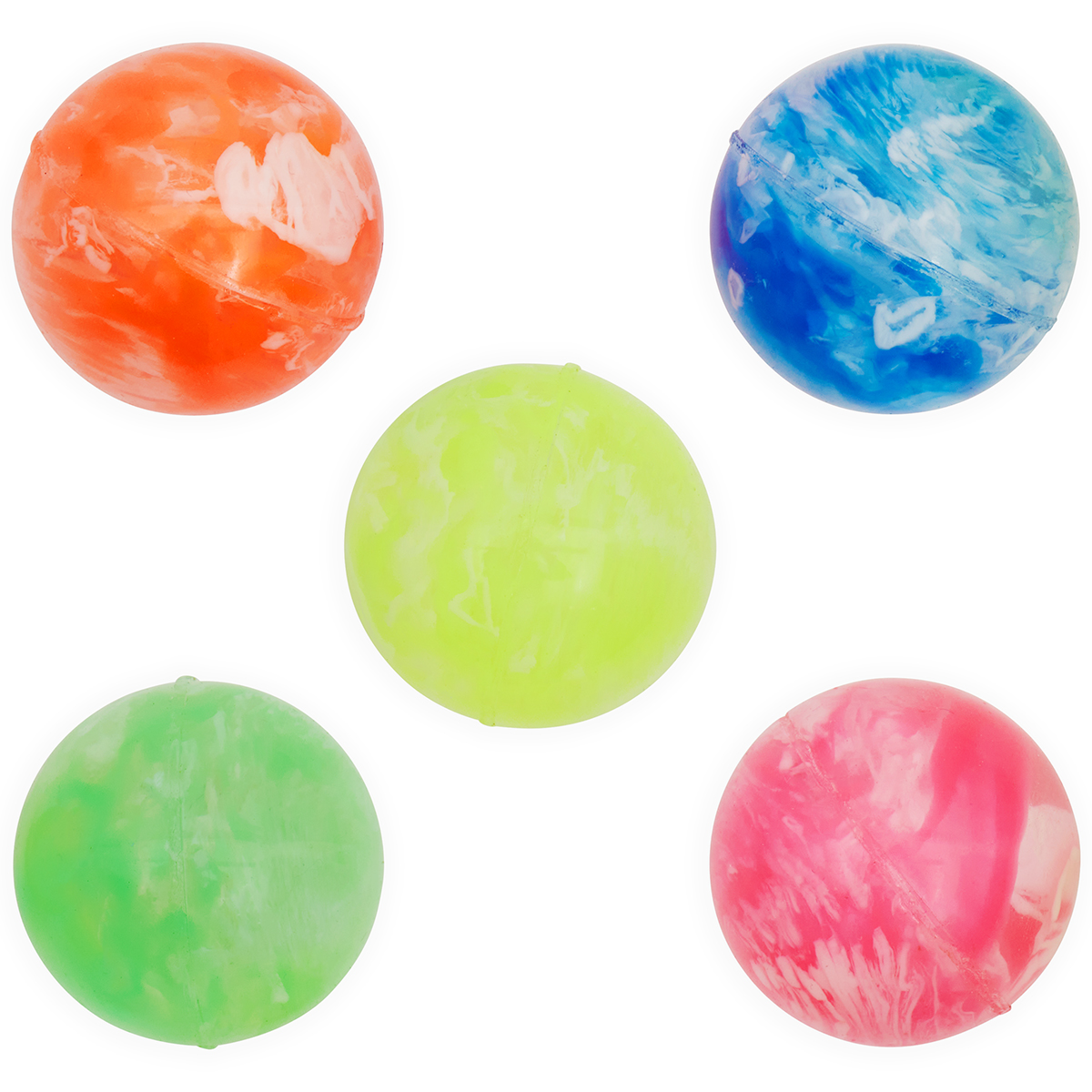 Neonfarbene Springbälle – 40 Stück, 3 cm