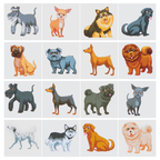 Beautiful Dog Stickers – 84 pcs