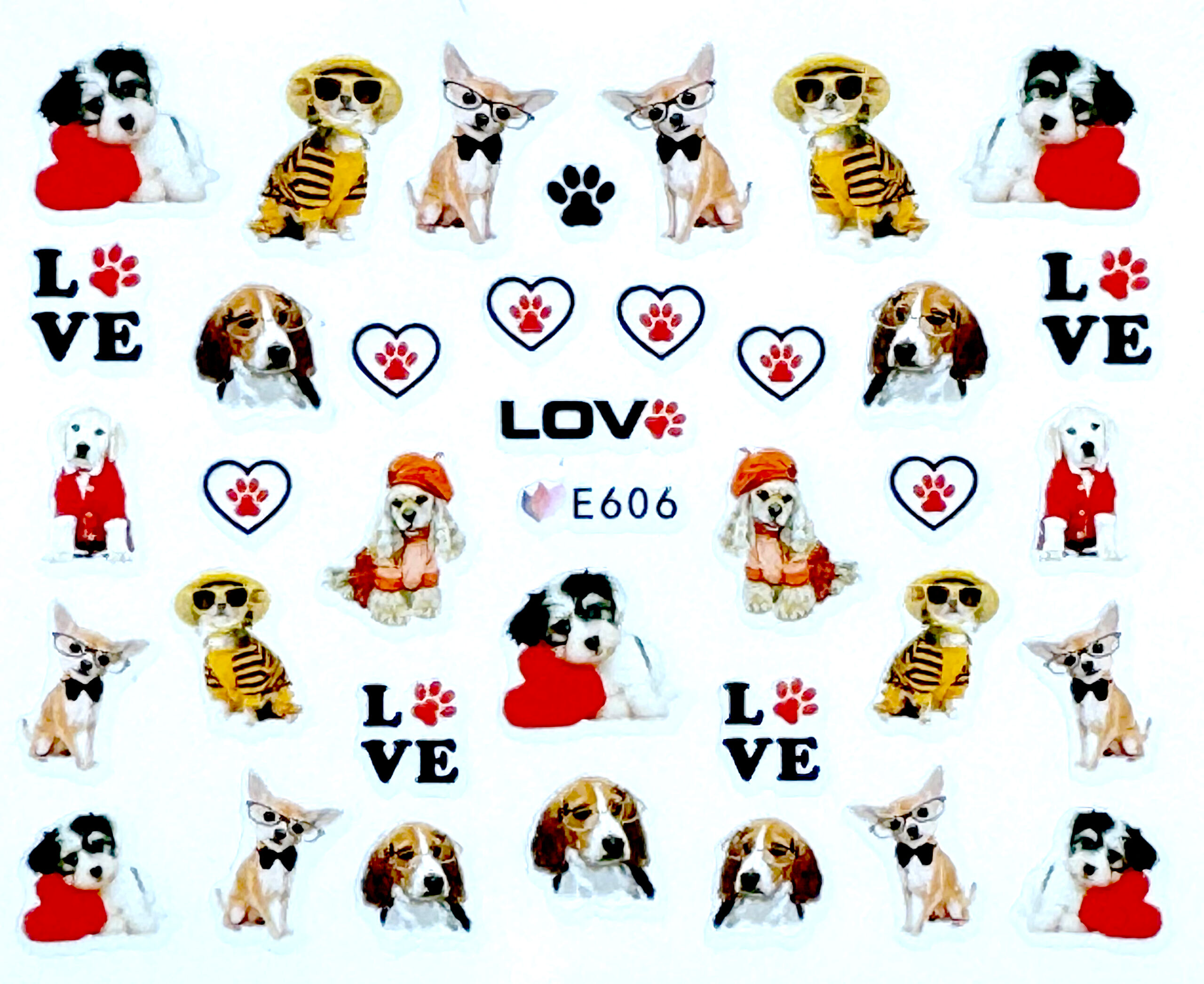 Nail stickers cool dogs – 120 pcs