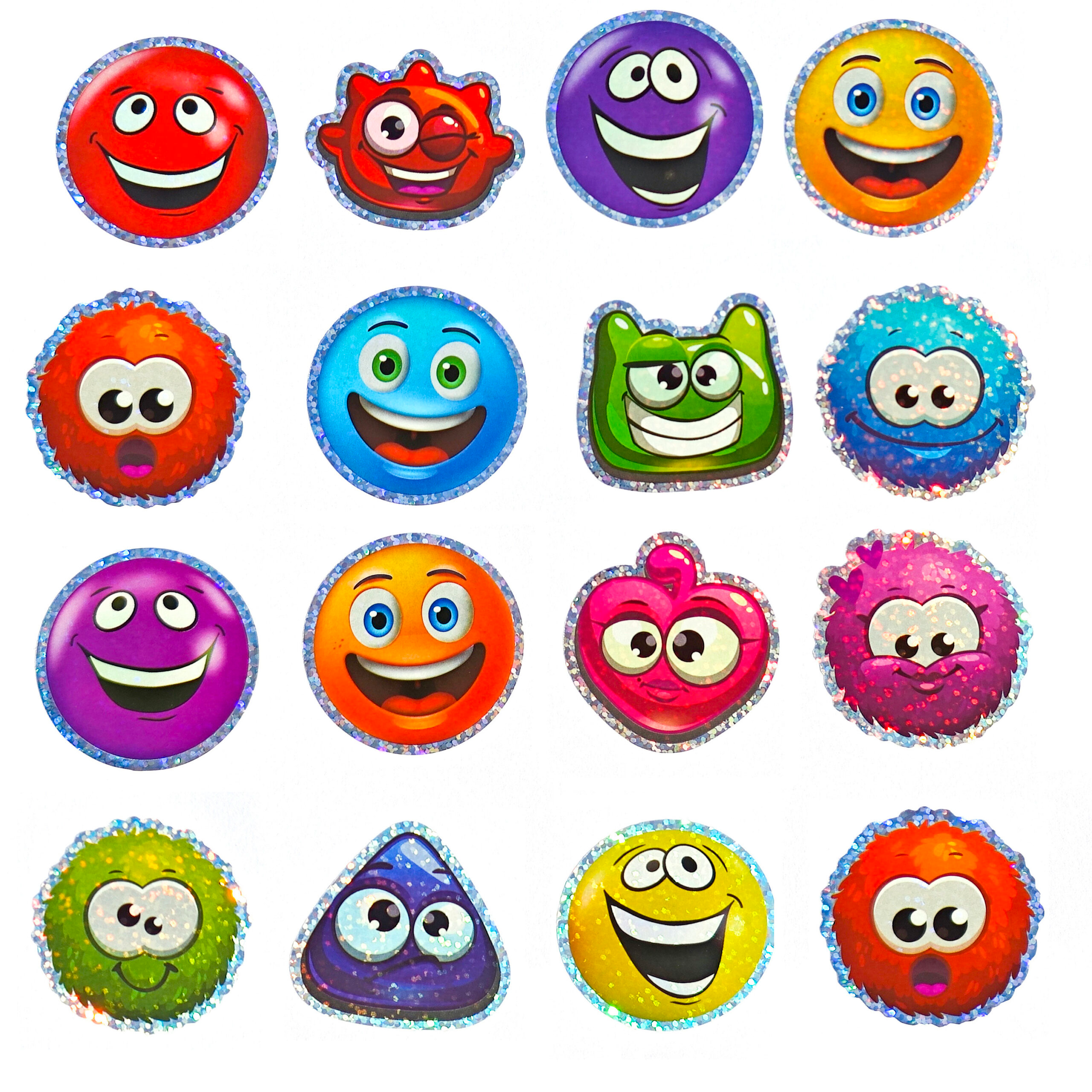 Giggles & Glitter Laser Stickers – 60 pcs