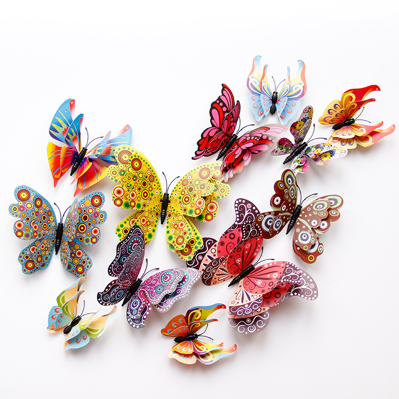 Butterfly 2 layer magnet/stickers – 12 pcs no: 12