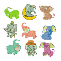 Glitterstickers Happy Dumbo 80 pcs
