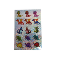 90 pcs-Glitter Dinosaur Stickers – 6 sheets