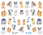 Nagelstickers schattige honden – 108 stuks