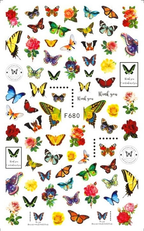 Mooie Nagelstickers – Vlinders/Bloemen (142 stickers)